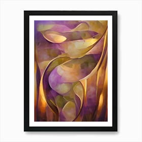 Abstract Purple Painting Art Print