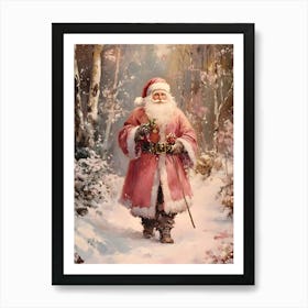 Santa Claus In The Woods 1 Art Print