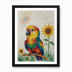 Colorful Parrot 18 Art Print