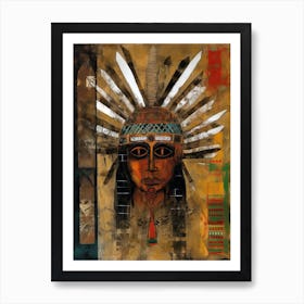 Indian Head, Nativ american Art Print