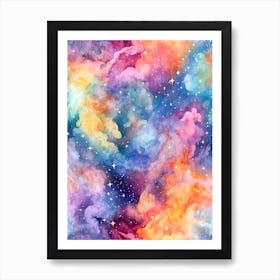 Watercolour Space Celestial 9 Art Print