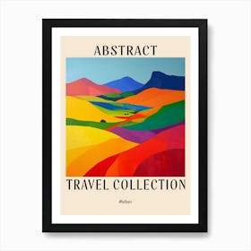 Abstract Travel Collection Poster Malawi 2 Art Print