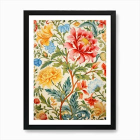 Floral Wallpaper 164 Art Print