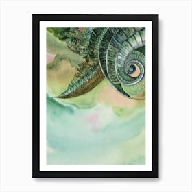 Helicoprion II Storybook Watercolour Art Print