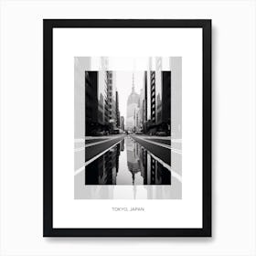 Poster Of Tokyo, Japan, Black And White Old Photo 3 Art Print