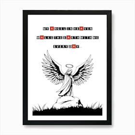 Angel Qoute Illustration 9 Art Print