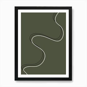 144Modern art, solid lines and colours. Art Print