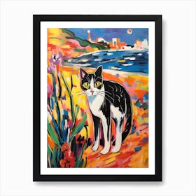 Painting Of A Cat In Algarve Portugal 2 Art Print