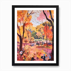 Autumn Gardens Painting Royal Botanic Garden Sydney 1 Art Print