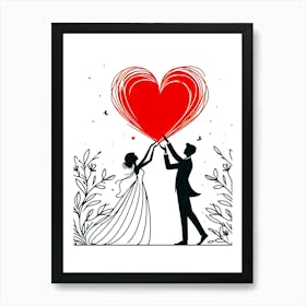 Creative Love And Relationship Illustration 111 Art Print