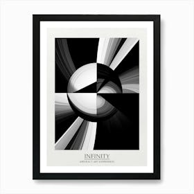 Infinity Abstract Black And White 4 Poster Art Print