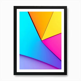 Abstract Colorful Triangles Affiche