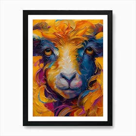 Colorful Sheep Art Print