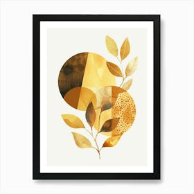 Abstract Gold Leaf Painting 3 Art Print