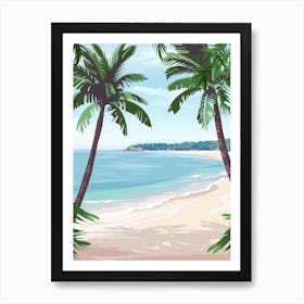 Palm Trees On The Beach 21 Art Print