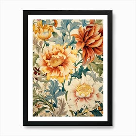 Floral Wallpaper 104 Art Print