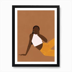 Minimalist Boho Woman Art Print