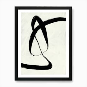 Black Strokes No 7 Art Print