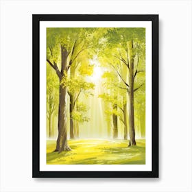 Illustration Of A Forest Art Print