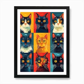 Cat Portraits Art Print