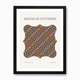 Textile Pattern Poster 15 Art Print