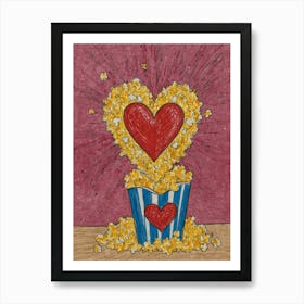 Heart Of Popcorn 1 Art Print