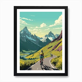 Tour De Mont Blanc France 6 Vintage Travel Illustration Art Print