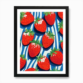 Strawberries Fruit Summer Illustration 8 Art Print