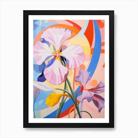 Iris 3 Hilma Af Klint Inspired Pastel Flower Painting Art Print