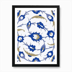 Turkish Tile Pattern- Iznik — Turkish pattern Art Print