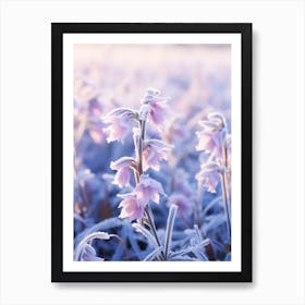 Frosty Botanical Lobelia 1 Art Print