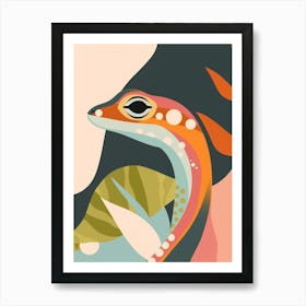 Gecko Abstract Modern Illustration 2 Art Print