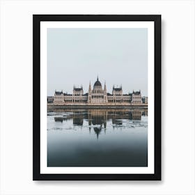 Budapest Poster im minimalistischen Stil für Wohnzimmer