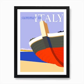 Italy Travel Poster, Karen Arnold Art Print