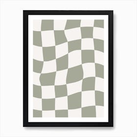 Checkerboard - Sage Art Print