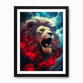 Lion In The Sky 4 Art Print