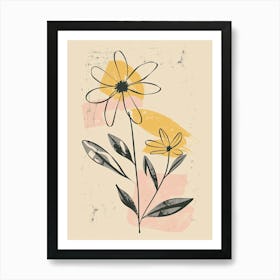 Madison Flower Market Boho Minimalist Style Art Print