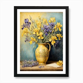 Iris In A Vase Art Print