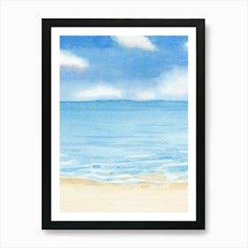 Watercolor Of A Beach 1 Art Print
