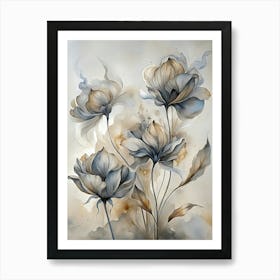 Ethereal Flowers 1 Art Print