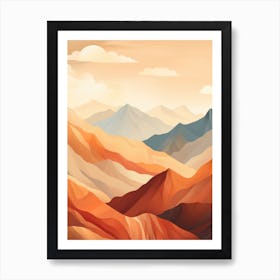 Abstract Mountain Landscape 3 Art Print