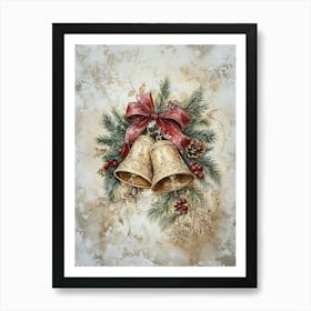 Beige Christmas Art Print