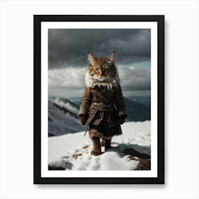 Viking Cat 2 Art Print