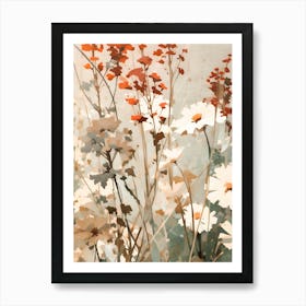 Wildflowers Abstract, Floral Art 1 Art Print