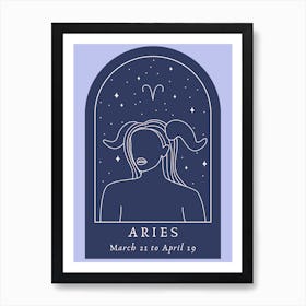 Aries Blue Art Print