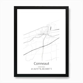 Conneaut,United States Minimalist Map 1 Art Print