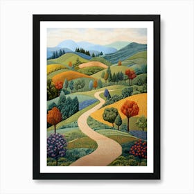 European Countryside Tapestry 8 Poster