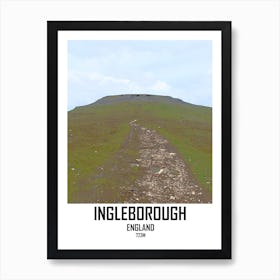 Ingleborough, Yorkshire Dales, Mountain, 3 Peaks, Art, Wall Print Art Print