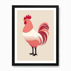 Minimalist Rooster 3 Illustration Art Print