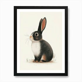 Mini Lop Rabbit Nursery Painting 1 Art Print